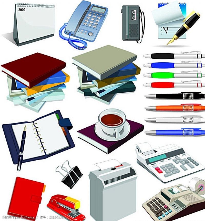 办公桌上的艺术 常用办公用品与工艺品素材的魅力